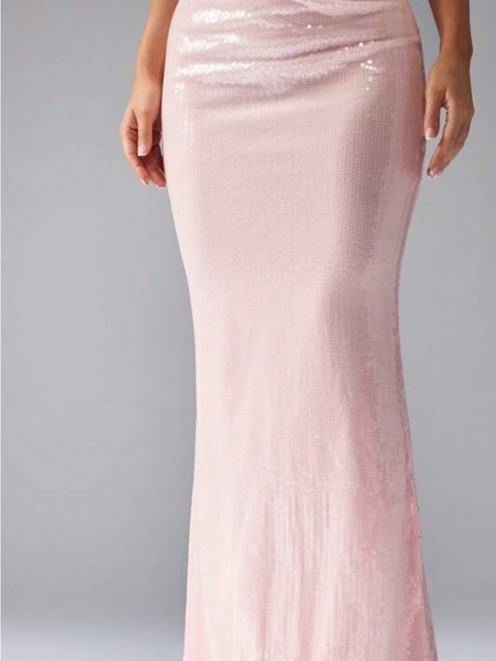 Missguided Pink Sequin Maxi Skirt